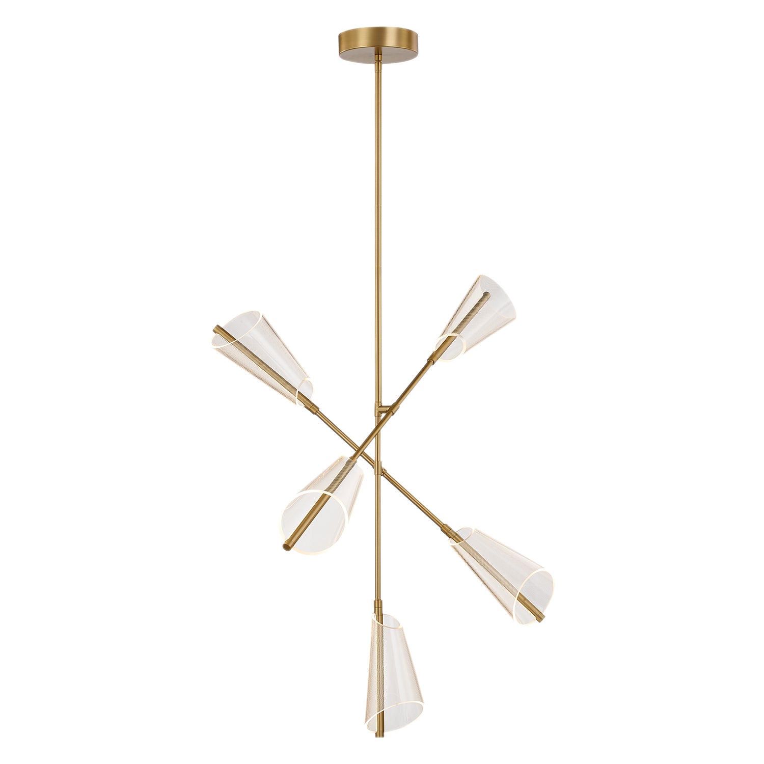 Kuzco Mulberry brushed gold chandelier CH62737-BG/LG