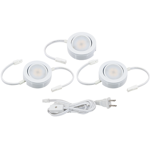 MVP 27K 3 Puck Kit in White - American Lighting MVP-3-WH