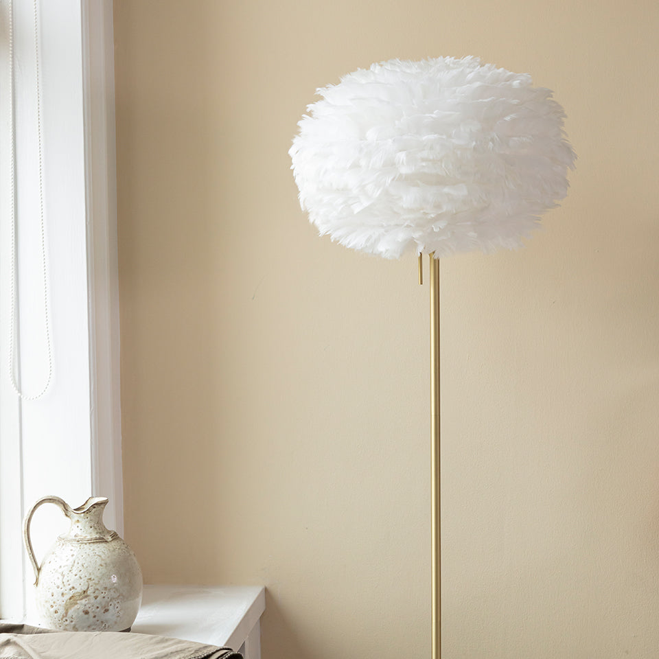 UMAGE Eos Medium White Replacement Shade — styled interior view 5