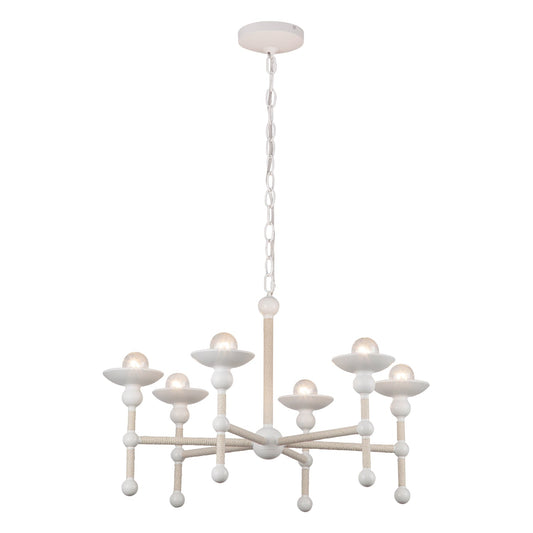 Alora Nadine matte white chandelier CH343625MWCN