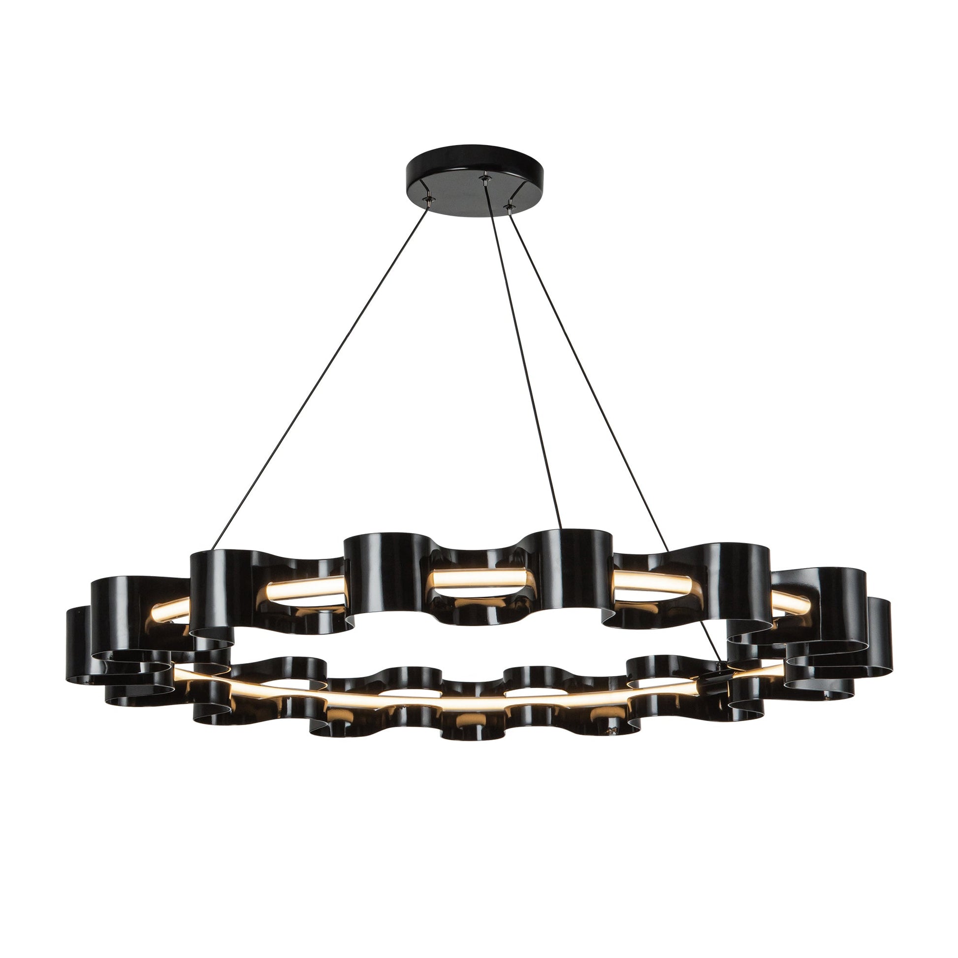 Kuzco Nami glossy black chandelier CH18035-GBK