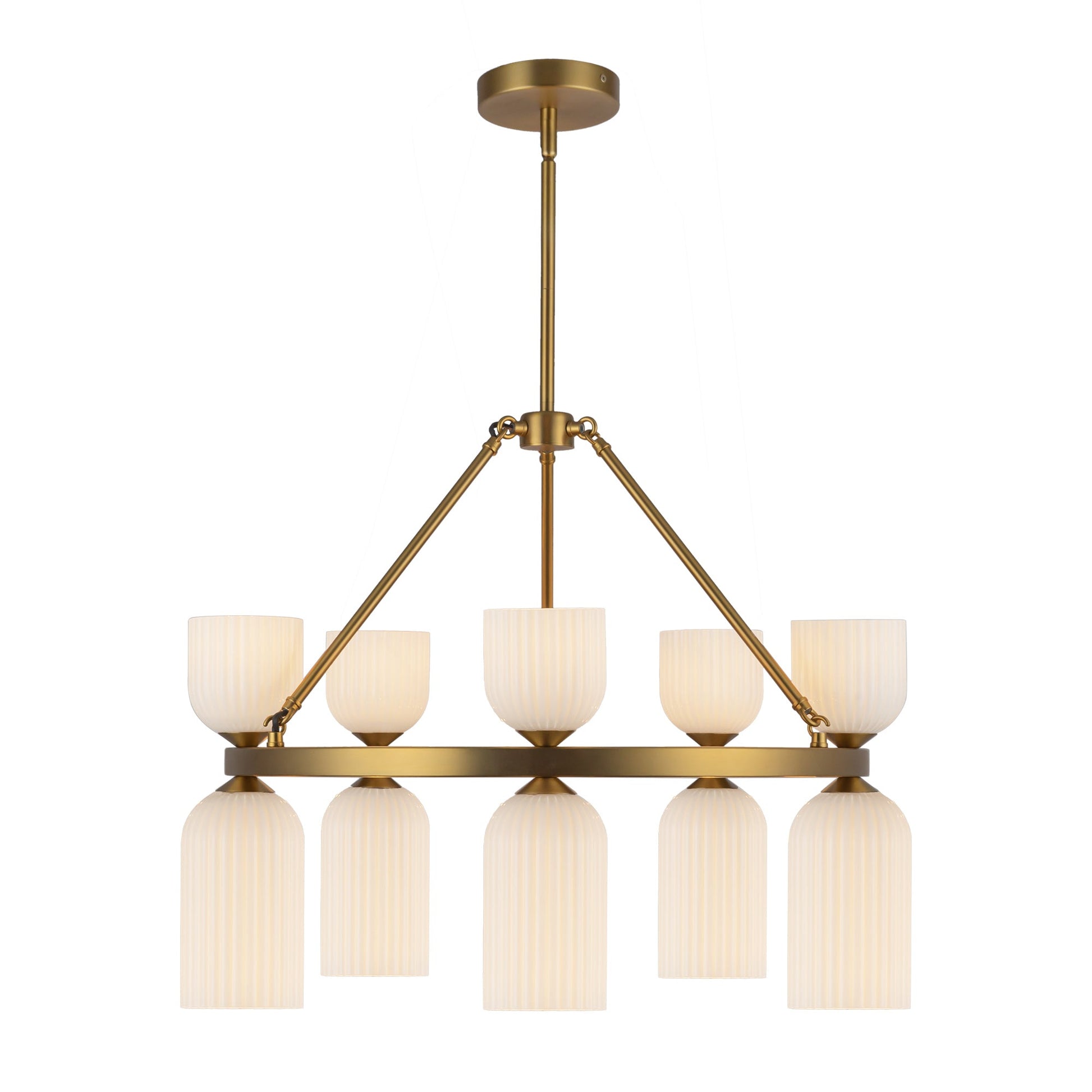 Alora Mood Nelly brushed gold chandelier CH442626BGGR