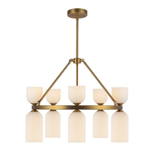 Alora Mood Nelly brushed gold chandelier CH442626BGGR