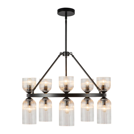 Alora Mood Nelly matte black chandelier CH442626MBCR