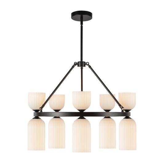 Alora Mood Nelly matte black chandelier CH442626MBGR