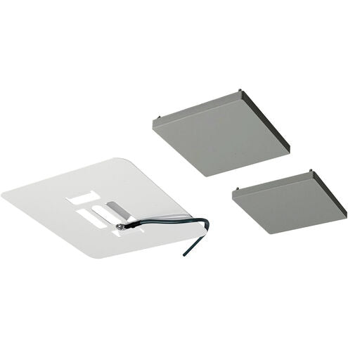 Nora Lighting NLIN-JBCA Surface Mount Kit for L-Line Direct Series, White Finish with Aluminum End Caps