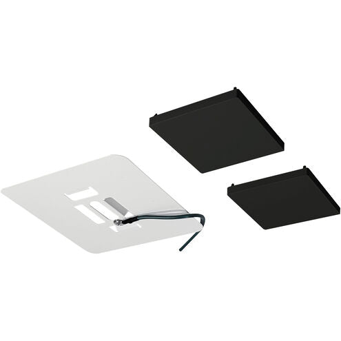 Nora Lighting NLIN-JBCB Surface Mount Kit for L-Line Direct Series, White Finish with Black End Caps
