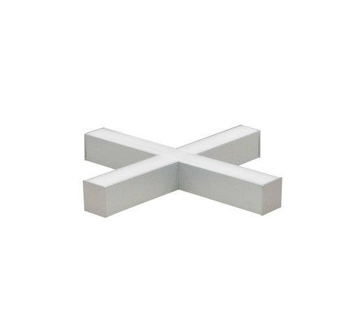 Nora Lighting NLIN-X1040A "X" Shaped L-Line LED Direct Linear w/ Dedicated CCT, 5200lm / 4000K, Aluminum Finish