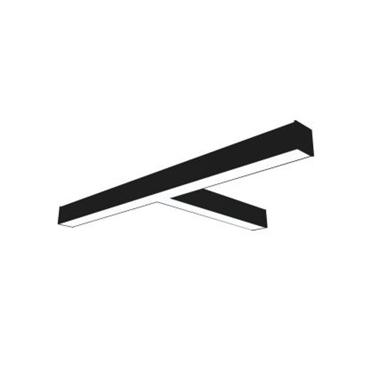 Nora Lighting NLINSW-T334B "T" Shaped L-Line LED Direct Linear w/ Selectable Wattage & CCT, Black Finish