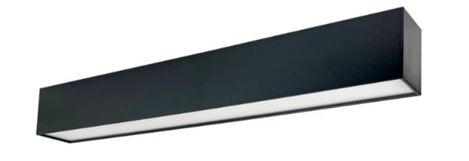 Nora Lighting NLUD-2334B/OS 2' L-Line LED Indirect/Direct Linear, 3710lm / Selectable CCT, Black Finish, with Motion Sensor
