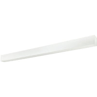 Nora Lighting NLUD-4334W/EM 4' L-Line LED Indirect/Direct Linear, 6152lm / Selectable CCT, White Finish, with EM