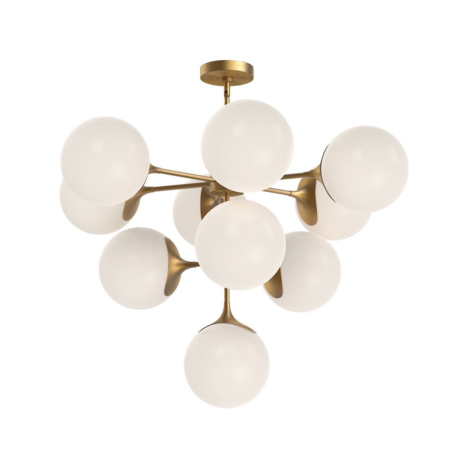Alora Mood Nouveau aged gold chandelier CH505335AGOP