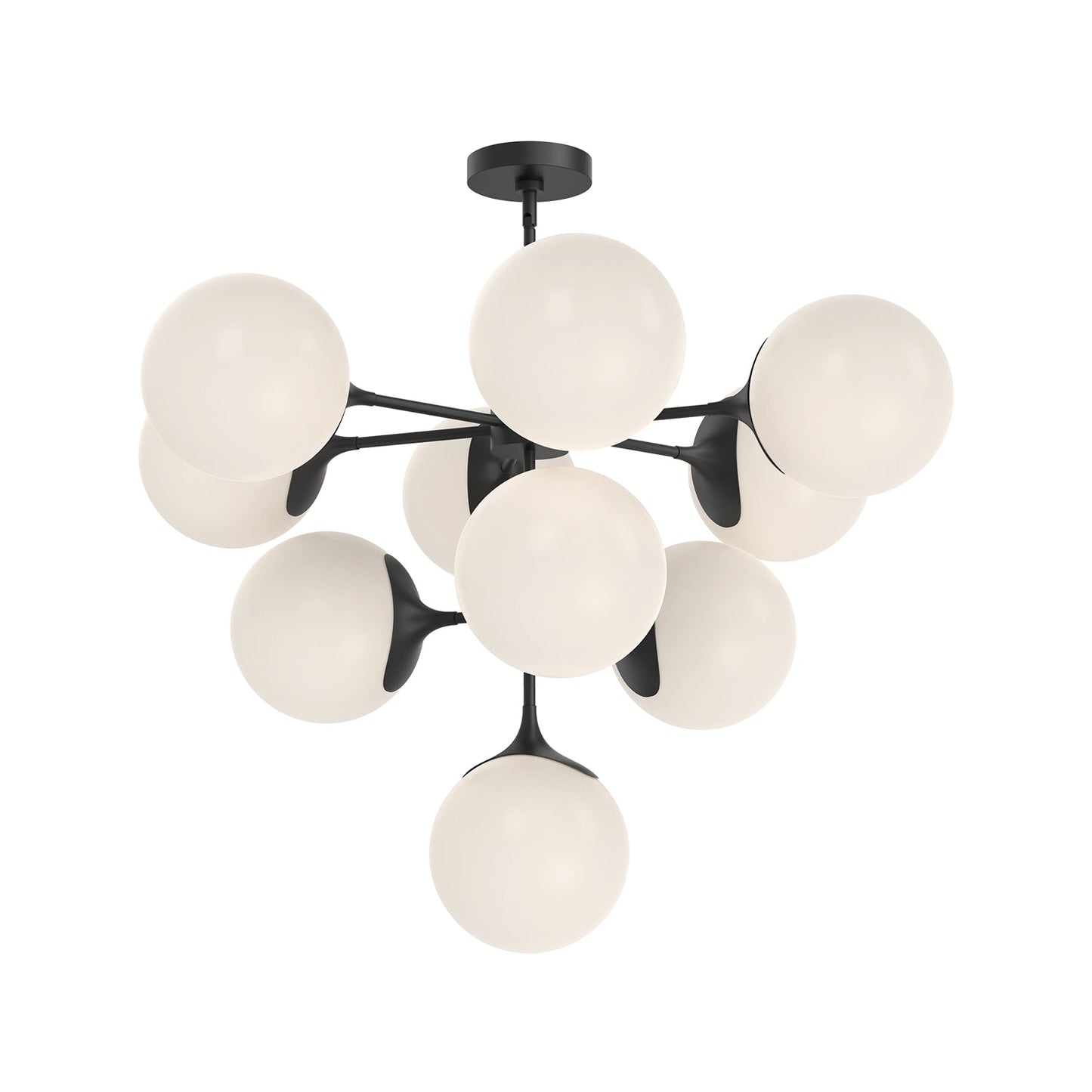 Alora Mood Nouveau matte black chandelier CH505335MBOP