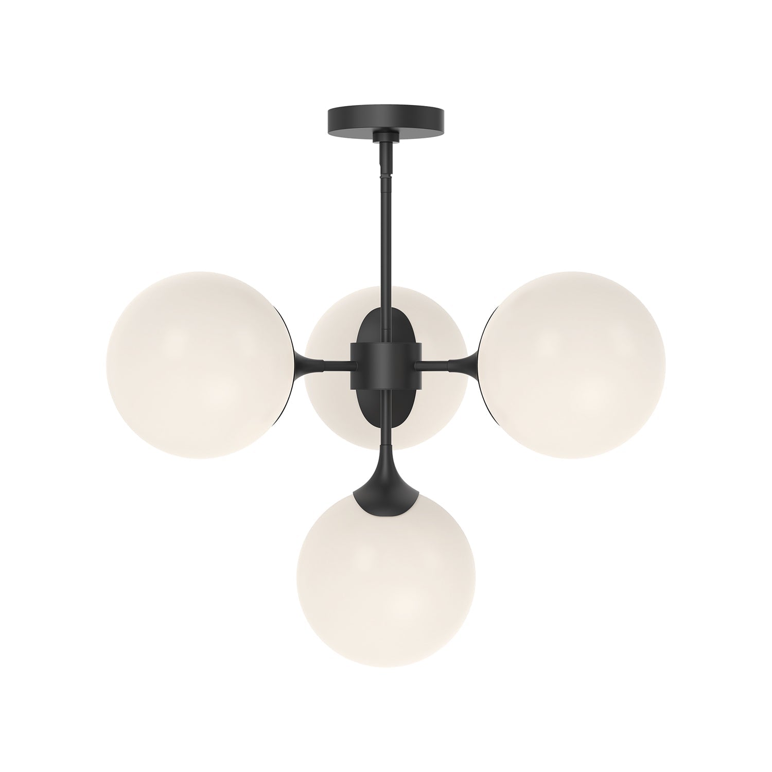 Alora Mood Nouveau matte black chandelier CH505426MBOP