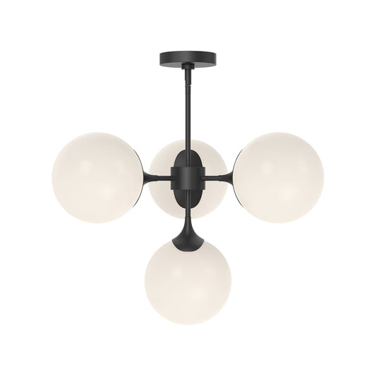 Alora Mood Nouveau matte black chandelier CH505426MBOP