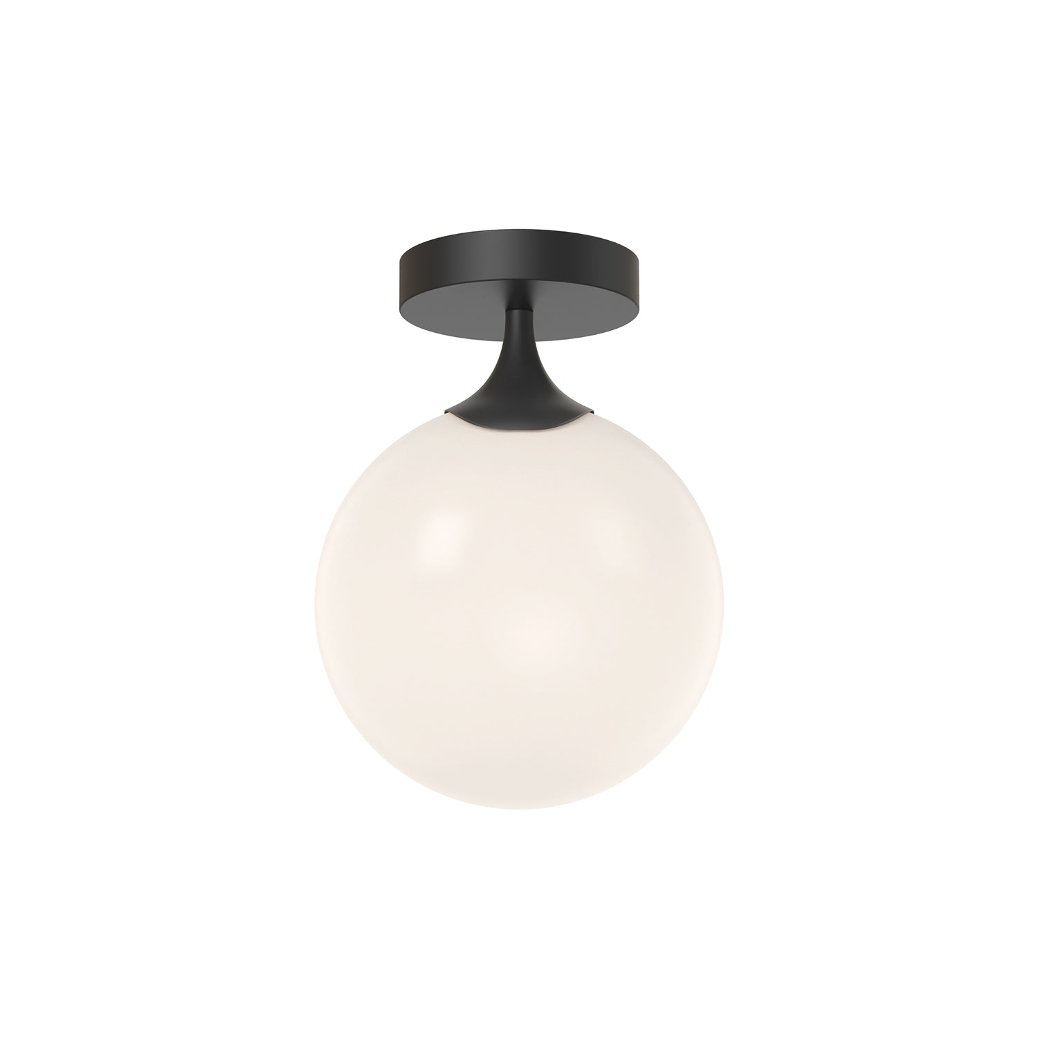 Alora Mood Nouveau matte black flush mount FM505108MBOP