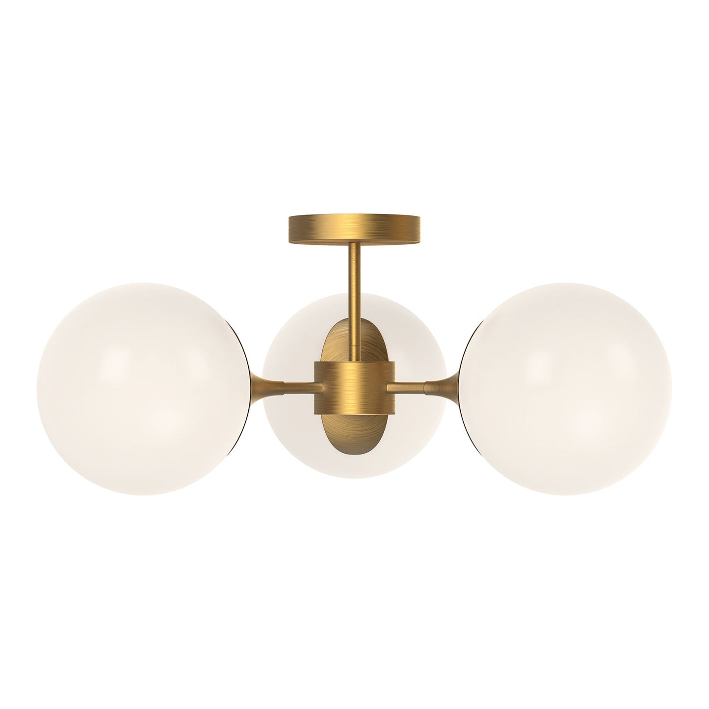 Alora Mood Nouveau aged gold semi-flush mount SF505326AGOP