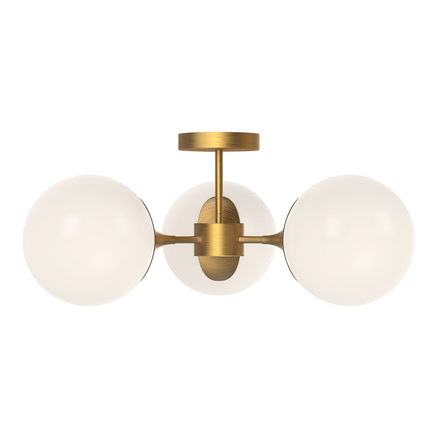 Alora Mood Nouveau aged gold semi-flush mount SF505326AGOP