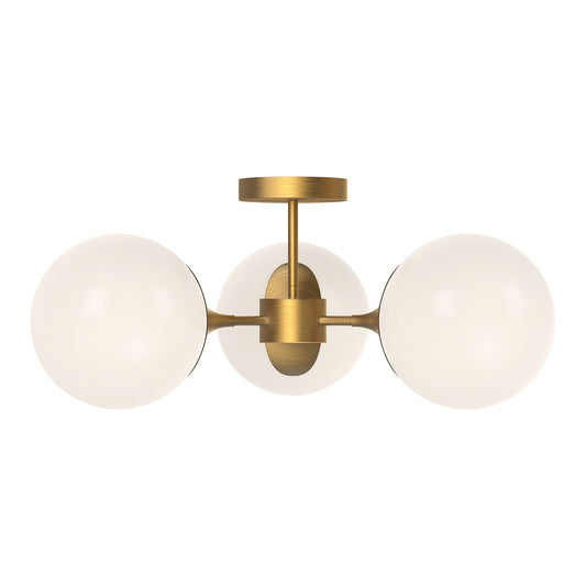 Alora Mood Nouveau aged gold semi-flush mount SF505326AGOP