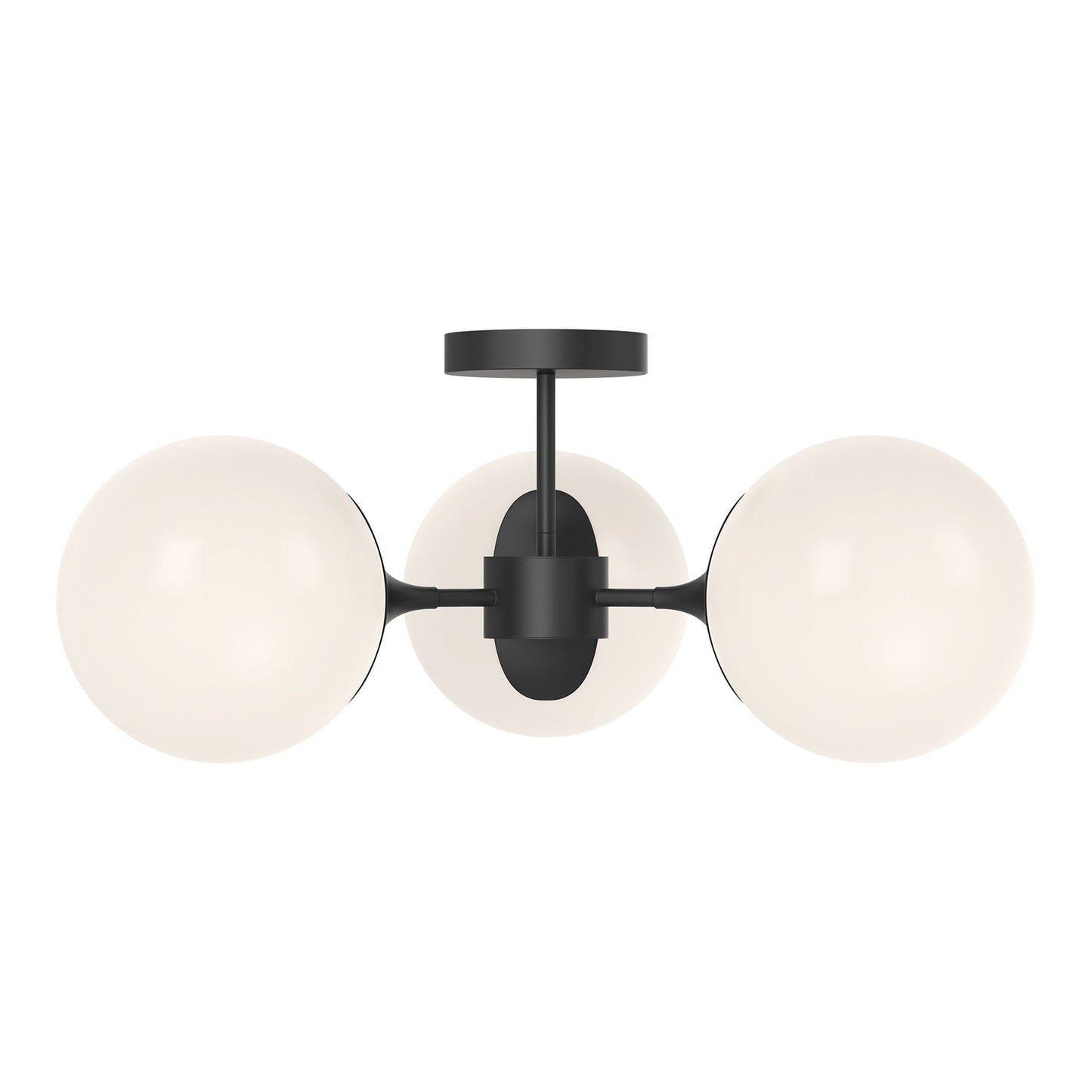 Alora Mood Nouveau matte black semi-flush mount SF505326MBOP