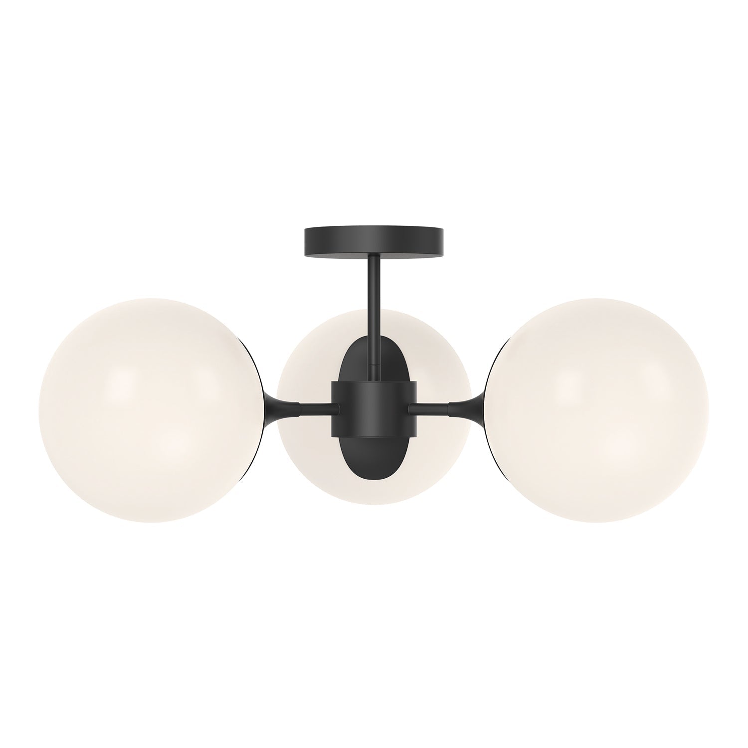 Alora Mood Nouveau matte black semi-flush mount SF505326MBOP