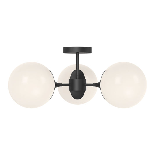 Alora Mood Nouveau matte black semi-flush mount SF505326MBOP