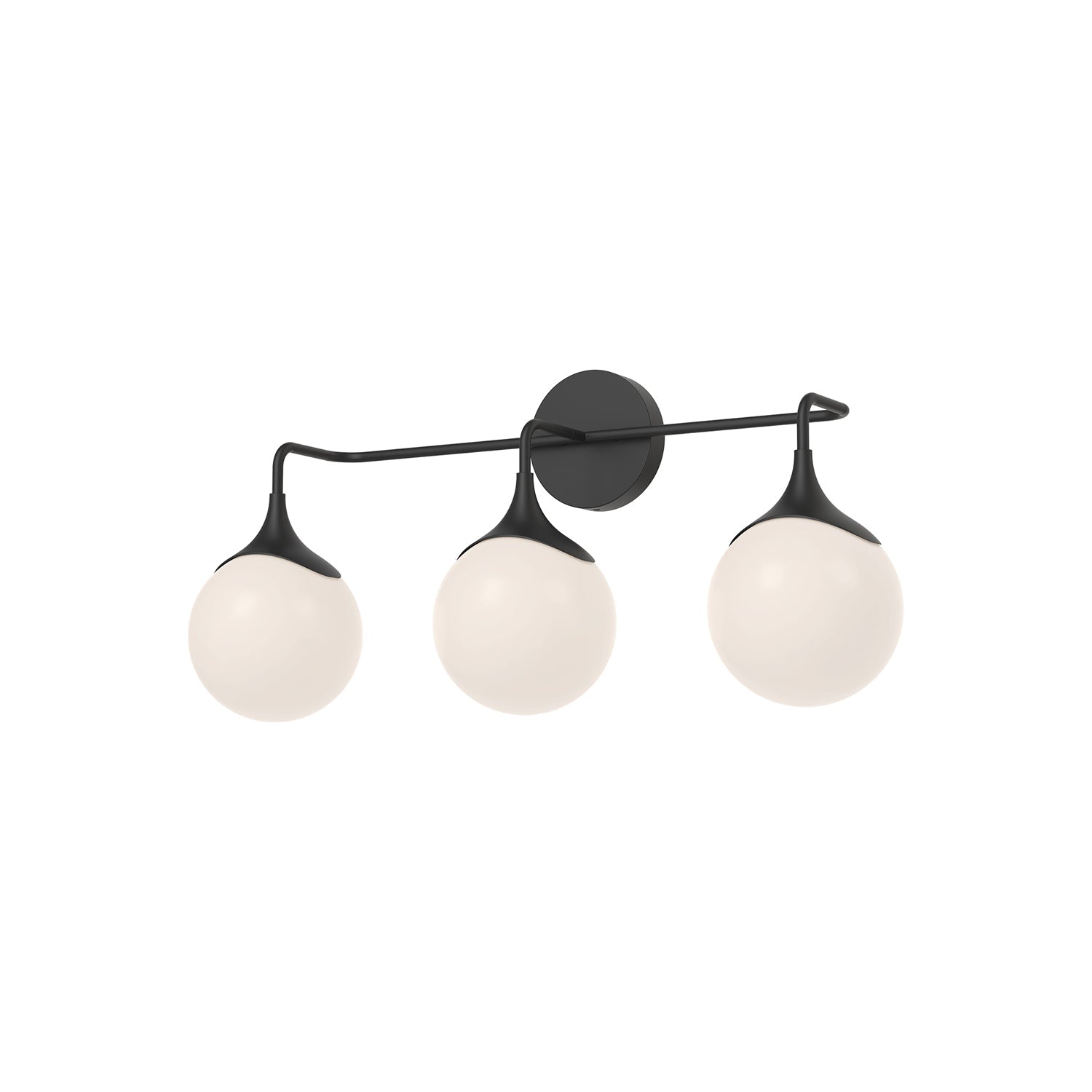 Alora Mood Nouveau matte black vanity light VL505125MBOP