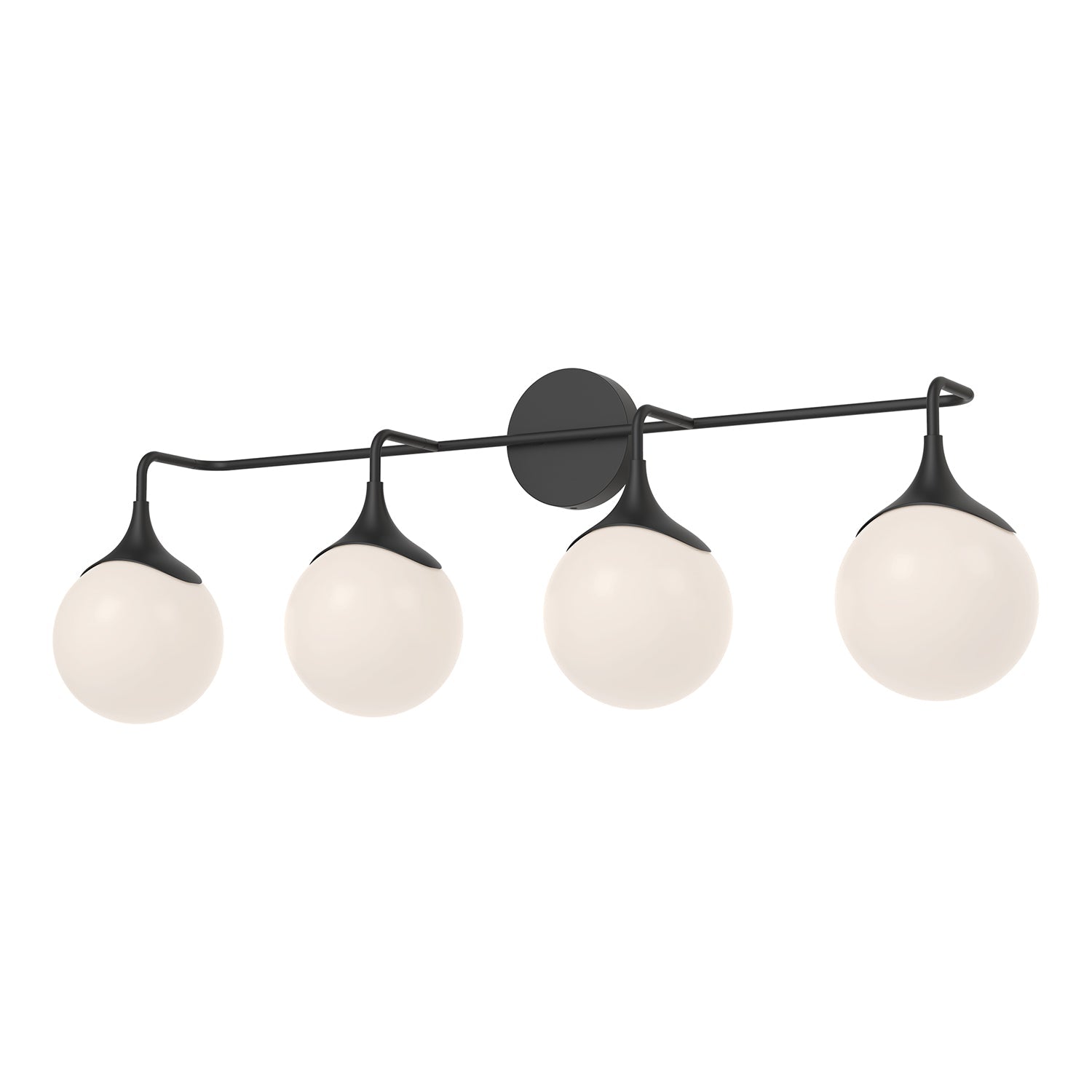 Alora Mood Nouveau matte black vanity light VL505136MBOP