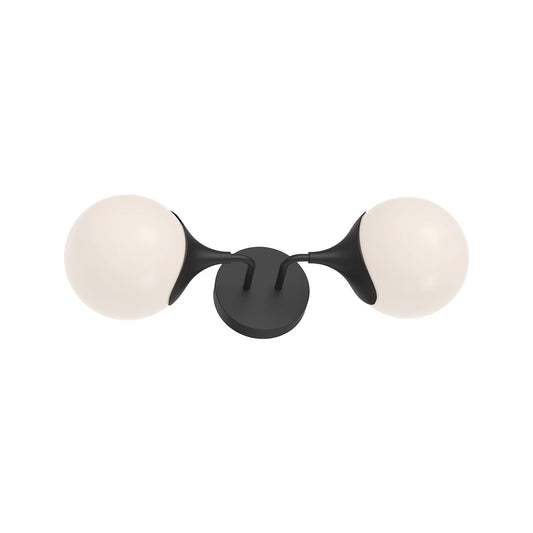 Alora Mood Nouveau matte black vanity light WV505219MBOP