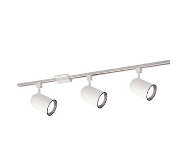 Nora Lighting NTL-156 4-ft Track Pack with (3) Round Back Cylinder PAR30 Track Heads, White