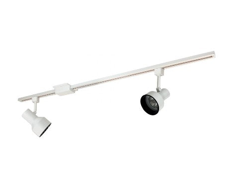 Nora Lighting NTL-172 2-ft Track Pack with (2) Step Cylinder PAR20 Track Heads, White