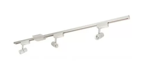 Nora Lighting NTLE-850927W 4-ft Track Pack with (3) Aiden 800lm LED Track Heads, 2700K, White Finish