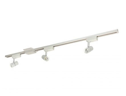 Nora Lighting NTLE-850940W 4-ft Track Pack with (3) Aiden 800lm LED Track Heads, 4000K, White Finish