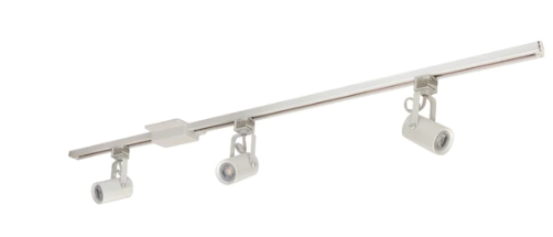 Nora Lighting NTLE-860L94010W 4-ft Track Pack with (3) MAY 800lm LED Track Heads, 4000K, White Finish
