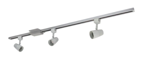 Nora Lighting NTLE-870927S 4-ft Track Pack with (3) MAC 800lm LED Track Heads, 2700K, Silver Finish