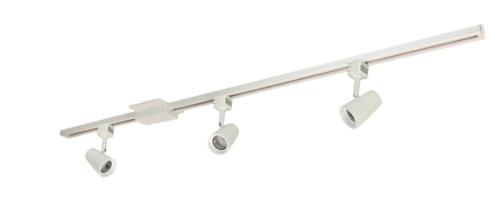 Nora Lighting NTLE-870927W 4-ft Track Pack with (3) MAC 800lm LED Track Heads, 2700K, White Finish