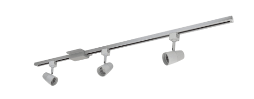 Nora Lighting NTLE-870935S 4-ft Track Pack with (3) MAC 800lm LED Track Heads, 3500K, Silver Finish