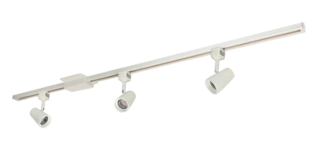 Nora Lighting NTLE-870940W 4-ft Track Pack with (3) MAC 800lm LED Track Heads, 4000K, White Finish