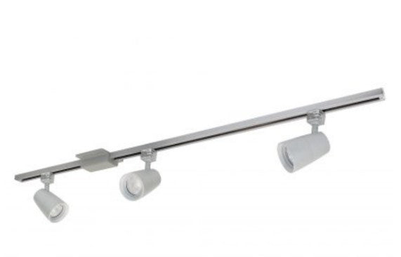Nora Lighting NTLE-875930S 4-ft Track Pack with (3) MAC XL 1250lm LED Track Heads, 3000K, Silver Finish