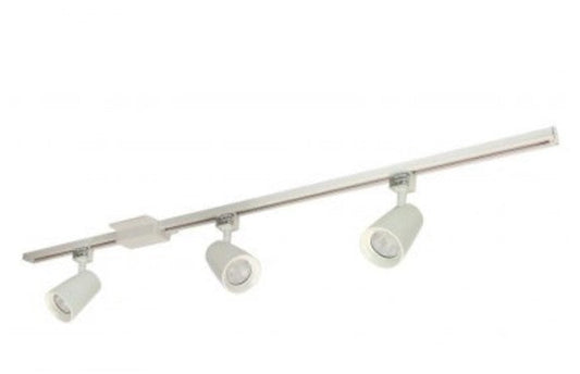 Nora Lighting NTLE-875930W 4-ft Track Pack with (3) MAC XL 1250lm LED Track Heads, 3000K, White Finish