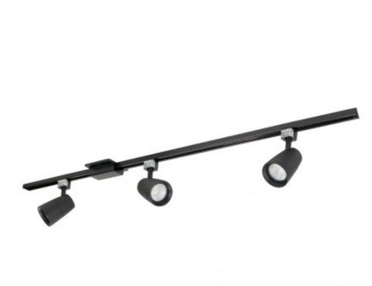 Nora Lighting NTLE-875940B 4-ft Track Pack with (3) MAC XL 1250lm LED Track Heads, 4000K, Black Finish