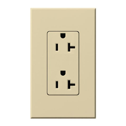 Lutron Architectural 20 A duplex receptacle in Ivory