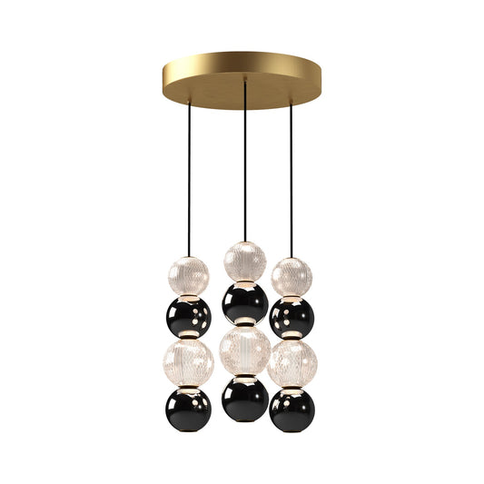 Alora Onyx natural brass multi-pendant MP321803NB