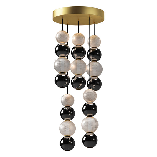 Alora Onyx natural brass multi-pendant MP321805NB