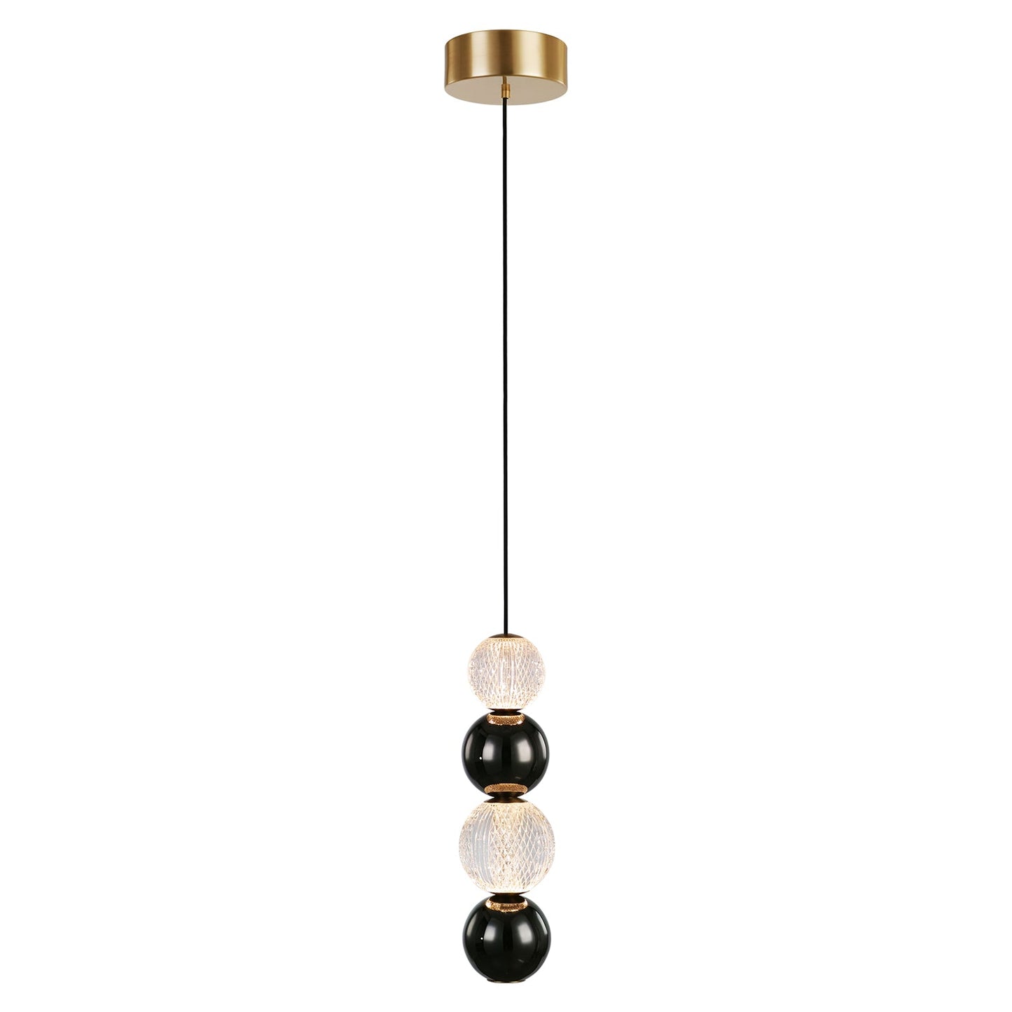 Alora Onyx natural brass pendant PD321815NB