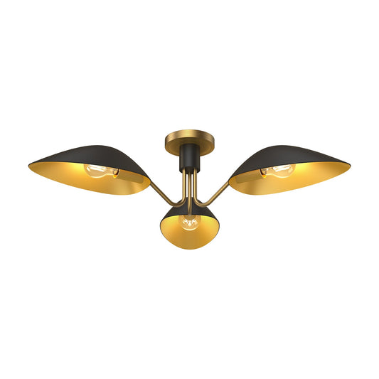 Alora Mood Oscar aged gold semi-flush mount SF550332MBAG