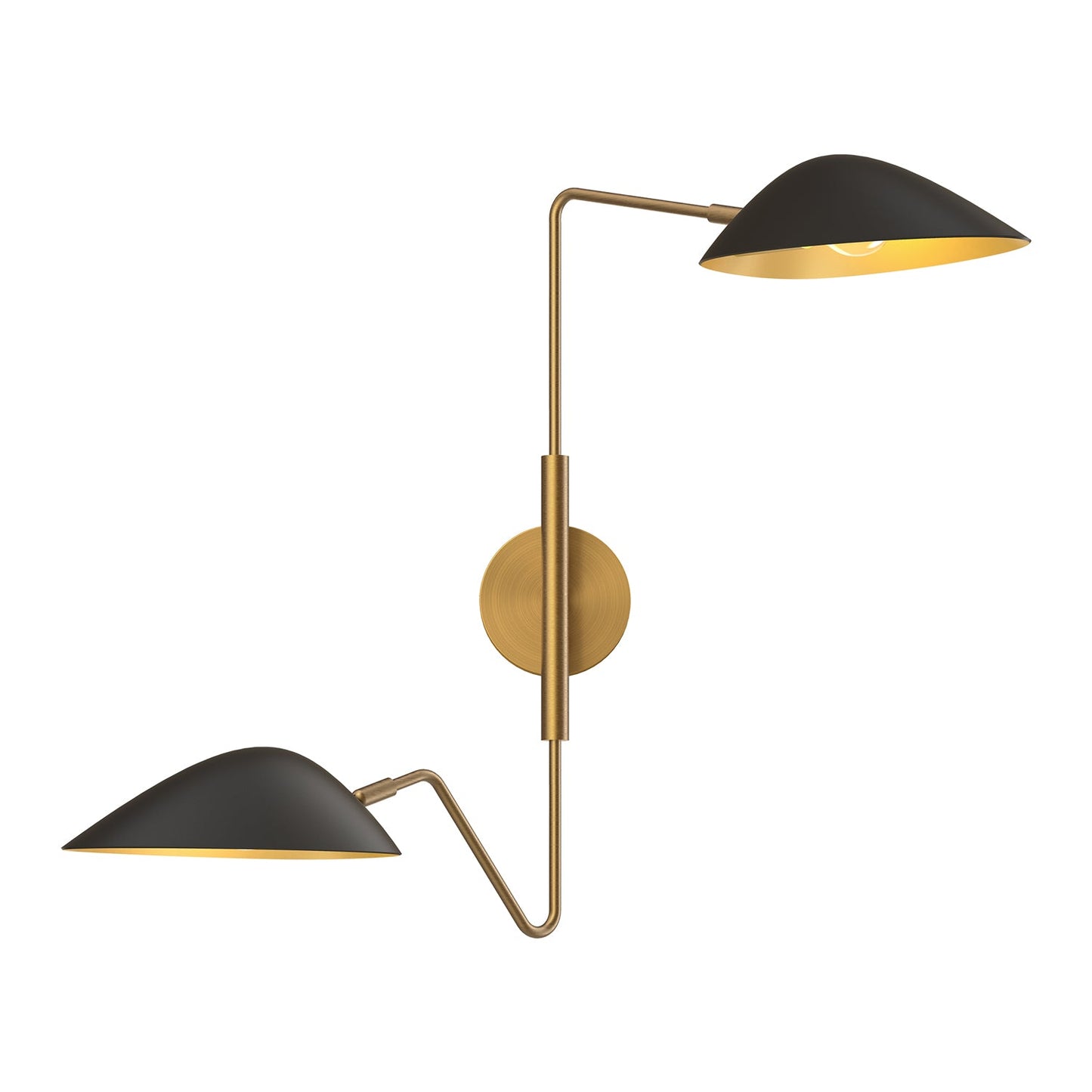 Alora Mood Oscar aged gold vanity light WV550224MBAG