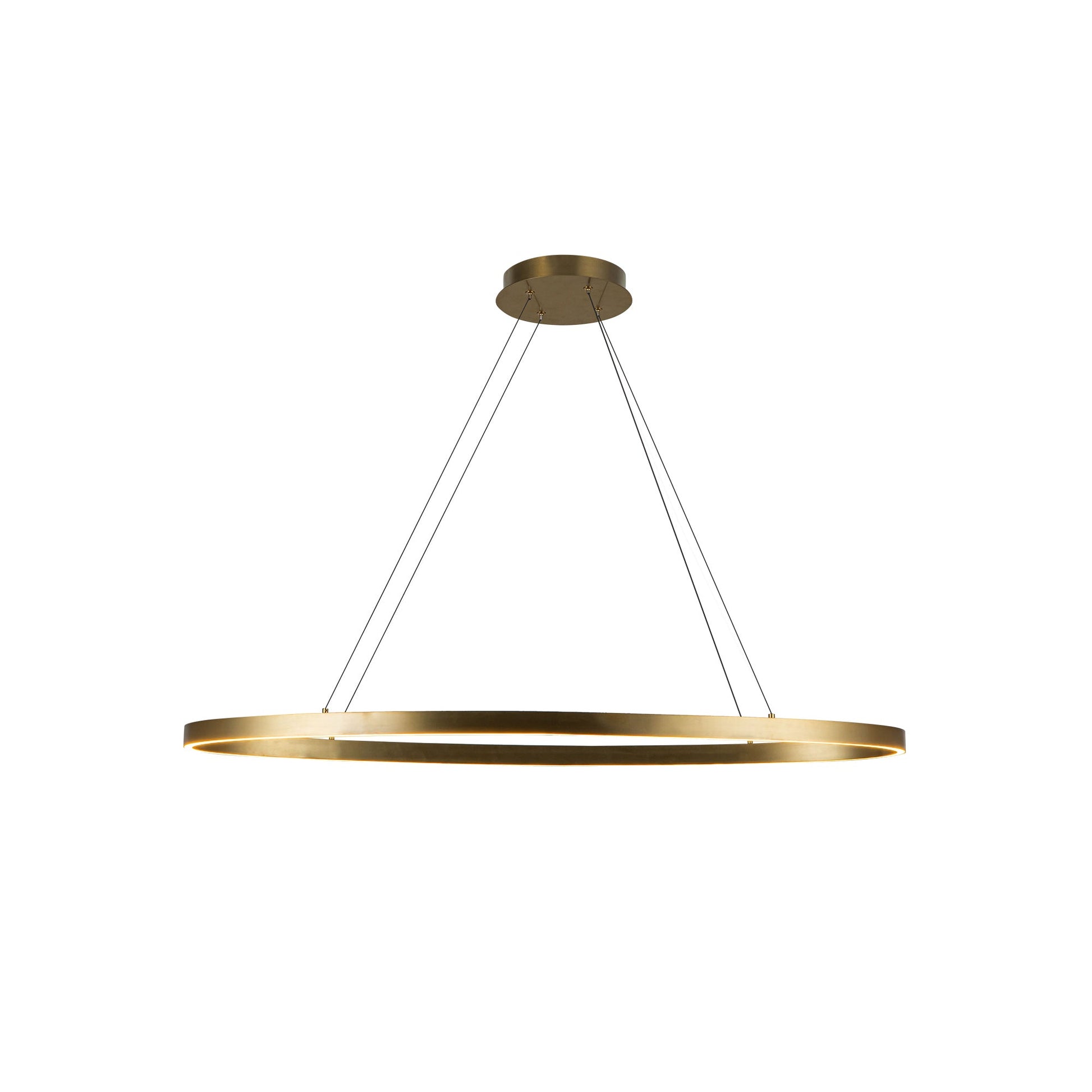 Kuzco Ovale brushed gold linear pendant LP79140-BG