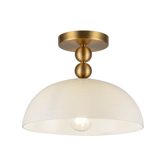 Alora Mood Paisley brushed gold semi-flush mount SF459012BGGO