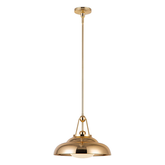 Alora Palmetto polished brass pendant PD344014PBGO